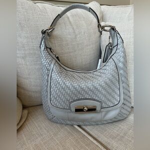 Coach Kristen Hobo shoulder bag woven leather like new
